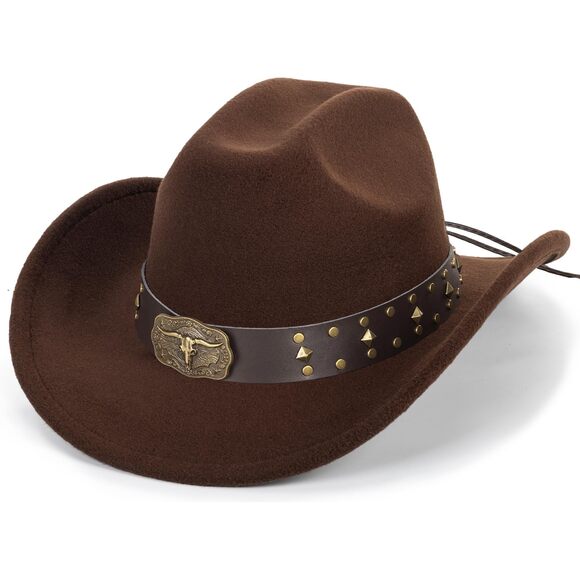 4882 Felt Fedora Western Cowboy Hat For Women Men main image 6